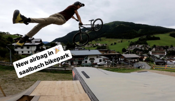 Video: Nový airbag landing v bikeparku Saalbach!